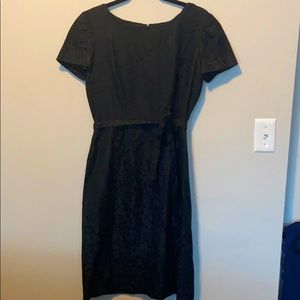 Black hand made 1950 retro office dress